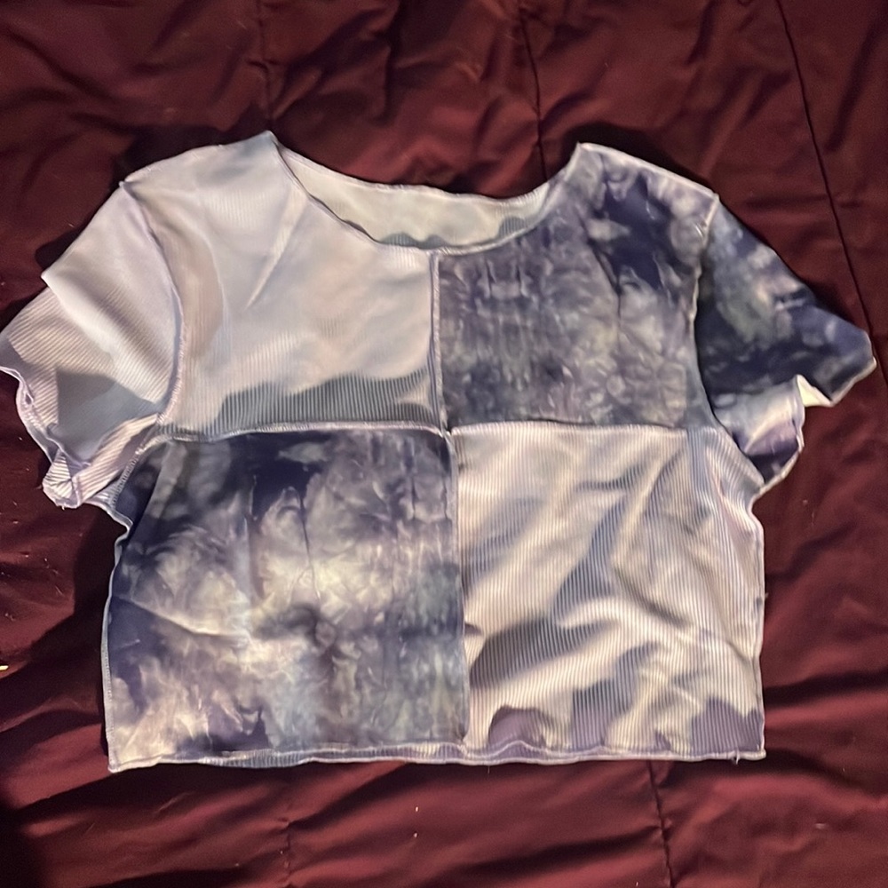 purple split dye shirt